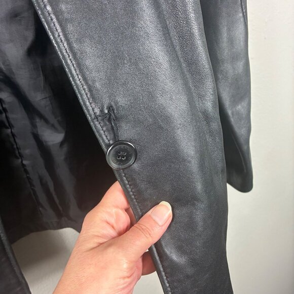 VTG Dockers Women’s Black Lamb Leather Jacket Size Large Heritagewear - Picture 9 of 11
